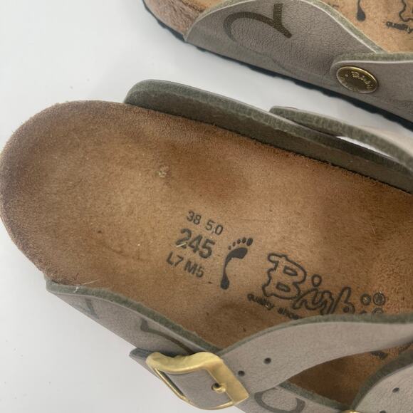 BIRKIS By Birkenstock Ladybug Clogs Size 38 (US 7) Shoes Slip On Leather Buckle - Picture 13 of 16